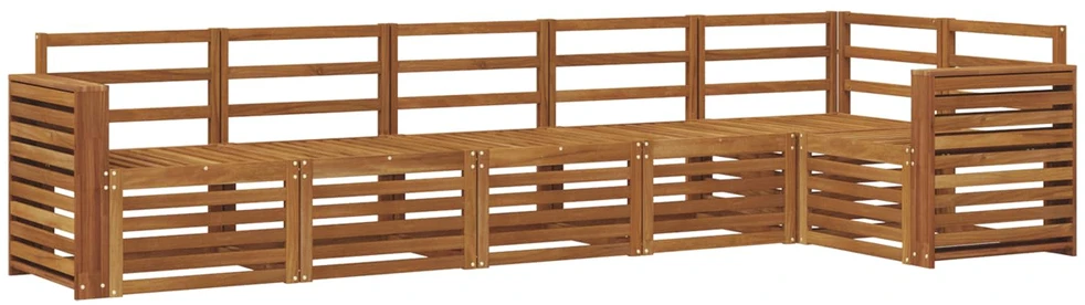 Lauko sofos komplektas 6 vnt. Natūrali Poliesteris