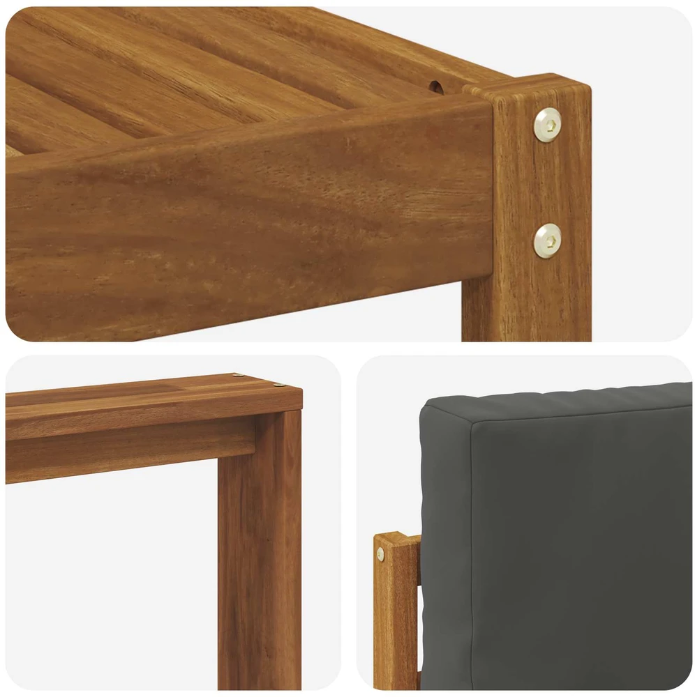Lauko sofos komplektas 6 vnt. Natūralus ir antracitas