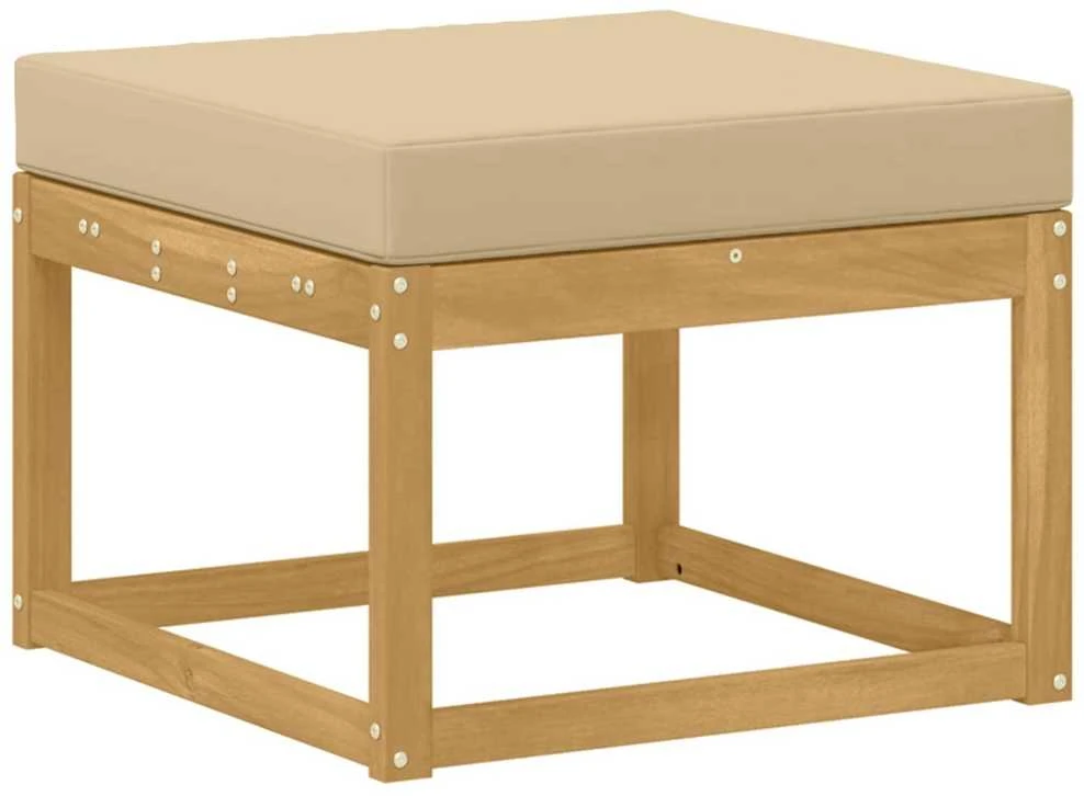 Lauko sofos komplektas 7 vnt. Balta ir kreminė Poliesteris