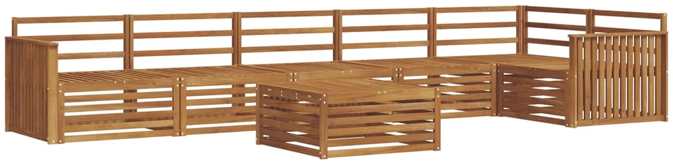 Lauko sofos komplektas 7 vnt. 6 vietos Natūrali