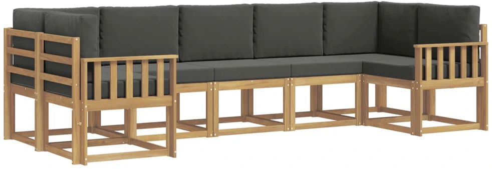 Lauko sofos komplektas 7 vnt. Balta ir antracito