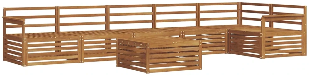Lauko sofos komplektas 7 vnt. Natūrali