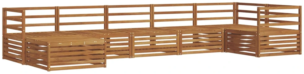 Lauko sofos komplektas 7 vnt. Natūrali