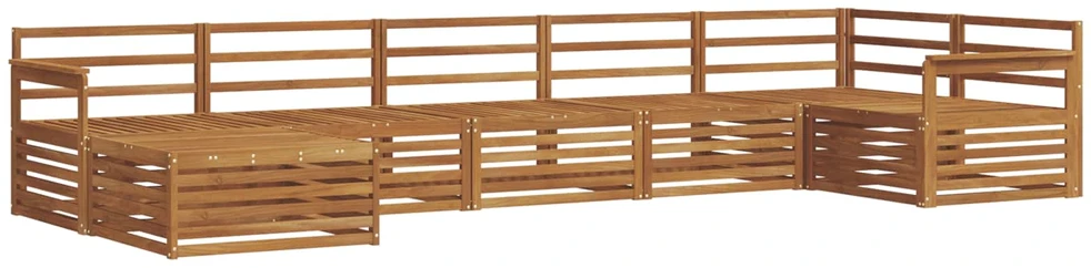 Lauko sofos komplektas 7 vnt. Natūrali