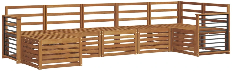 Lauko sofos komplektas 7 vnt. Natūrali