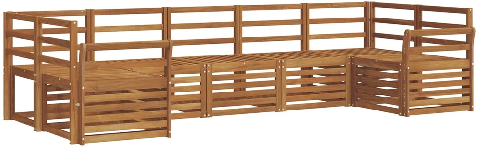 Lauko sofos komplektas 7 vnt. Natūrali
