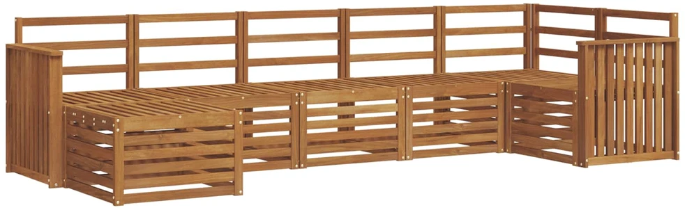 Lauko sofos komplektas 7 vnt. Natūrali