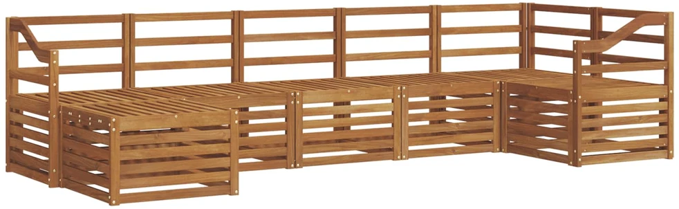 Lauko sofos komplektas 7 vnt. Natūrali