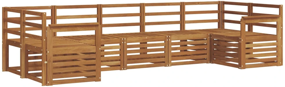 Lauko sofos komplektas 7 vnt. Natūrali
