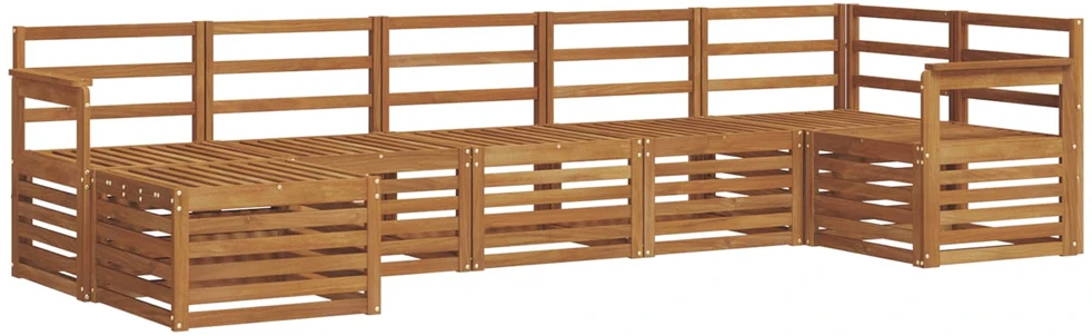 Lauko sofos komplektas 7 vnt. Natūrali