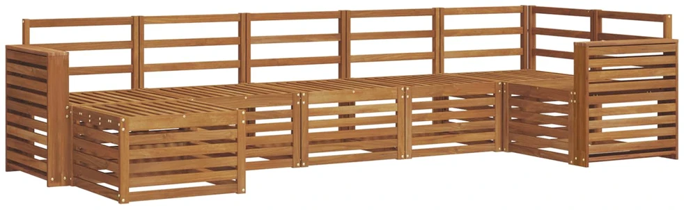 Lauko sofos komplektas 7 vnt. Natūrali