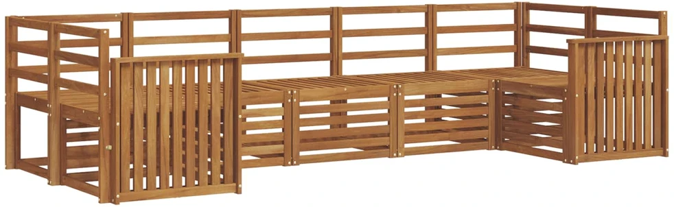 Lauko sofos komplektas 7 vnt. Natūrali
