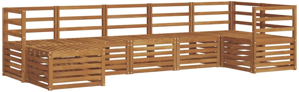 Lauko sofos komplektas 7 vnt. Natūrali