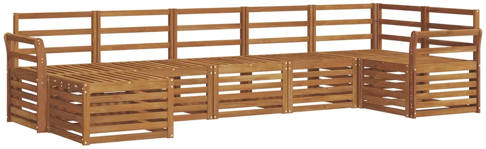Lauko sofos komplektas 7 vnt. Natūrali