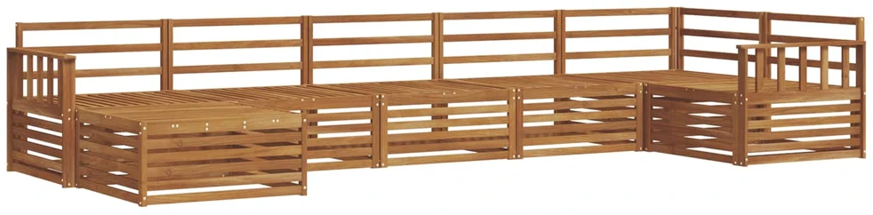 Lauko sofos komplektas 7 vnt. Natūrali