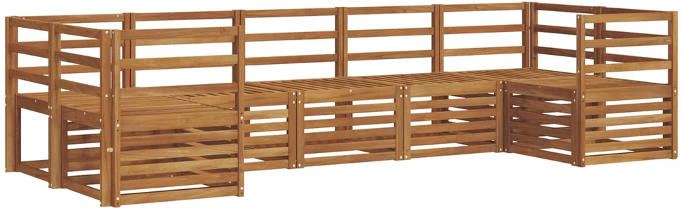 Lauko sofos komplektas 7 vnt. Natūrali