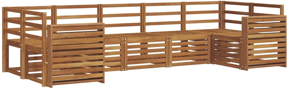 Lauko sofos komplektas 7 vnt. Natūrali