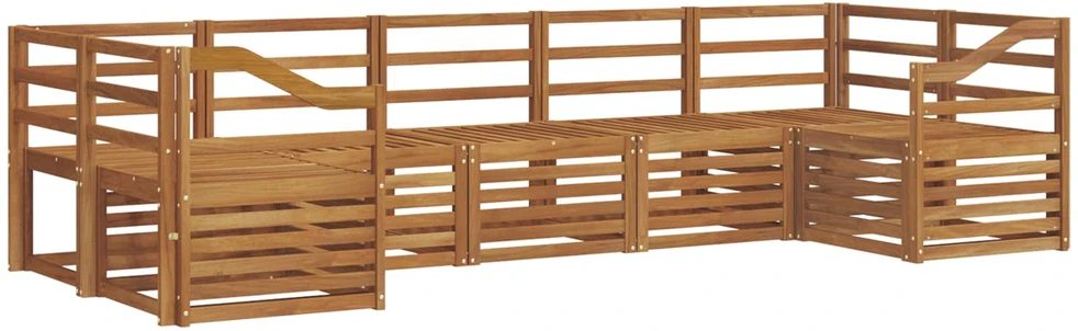 Lauko sofos komplektas 7 vnt. Natūrali