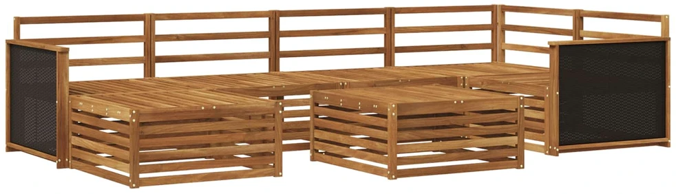 Lauko sofos komplektas 7 vnt. Natūrali