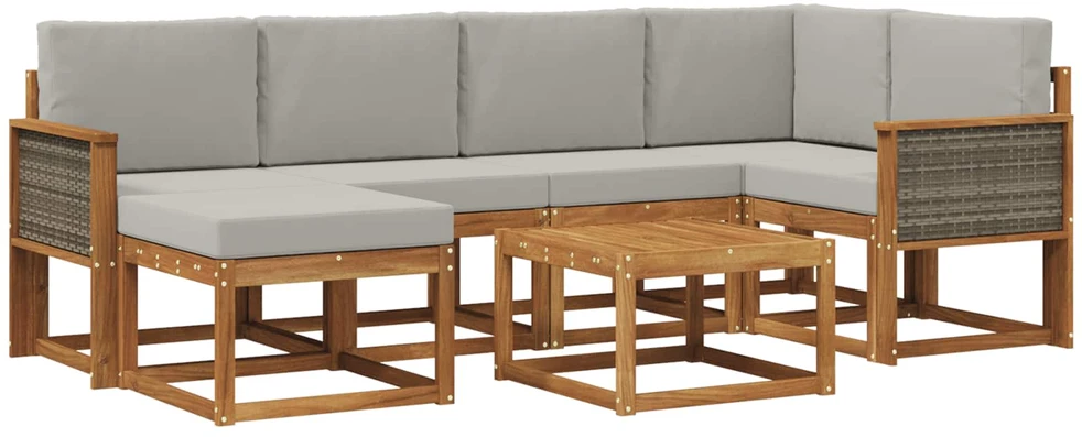 Lauko sofos komplektas 7 vnt. 6 vietos