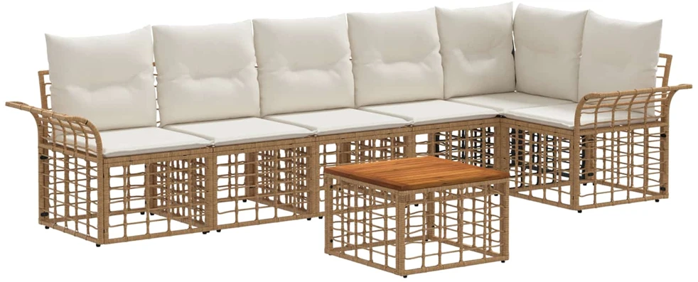 Lauko sofos komplektas 7 vnt. 6 vietos