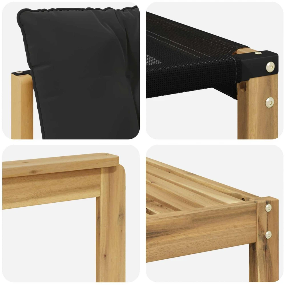Lauko sofos komplektas 8 vnt. Balta ir juoda
