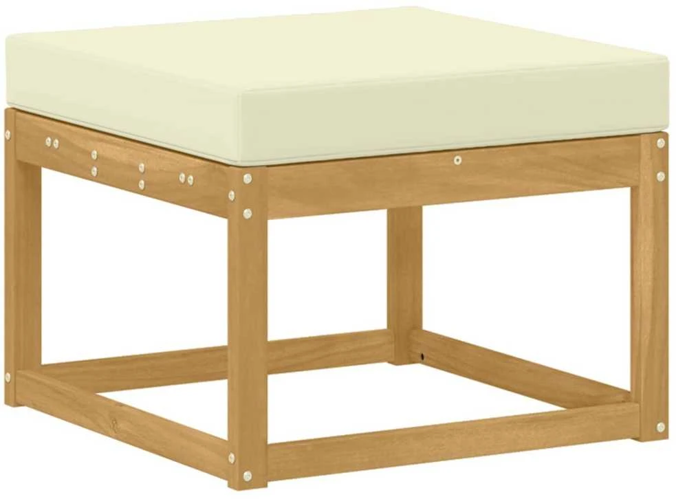 Lauko sofos komplektas 8 vnt. Balta ir kreminė Poliesteris