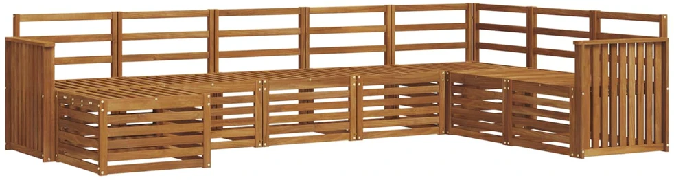 Lauko sofos komplektas 8 vnt. Natūrali