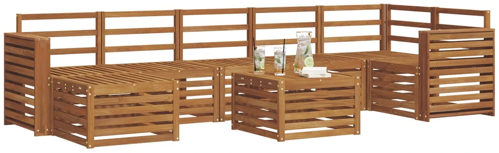Lauko sofos komplektas 8 vnt. Natūrali