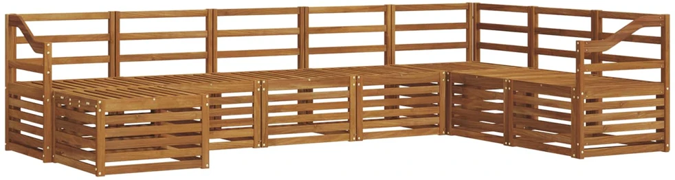 Lauko sofos komplektas 8 vnt. Natūrali
