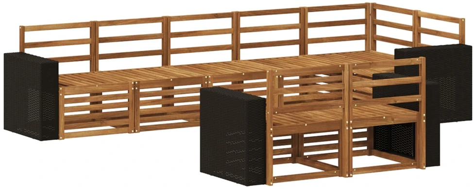 Lauko sofos komplektas 8 vnt. Poliesteris