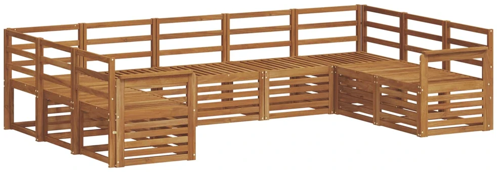 Lauko sofos komplektas 9 vnt. Natūrali