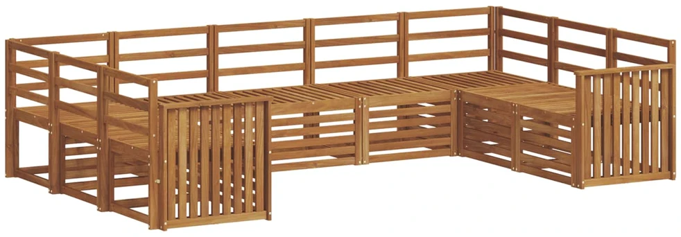 Lauko sofos komplektas 9 vnt. Natūrali