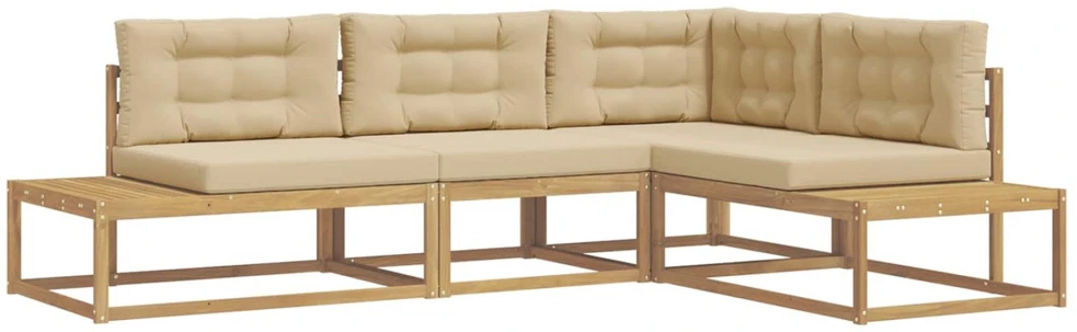 Lauko sofos komplektas Balta 277,5 x 198,5 x 73 cm Poliesteris