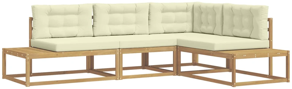 Lauko sofos komplektas Balta 277,5 x 198,5 x 73 cm Poliesteris