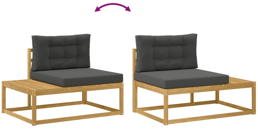 Lauko sofos komplektas Balta 277,5 x 198,5 x 73 cm Poliesteris
