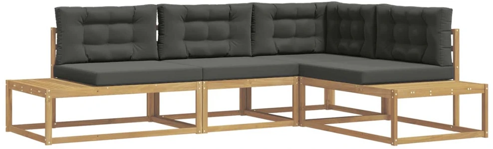 Lauko sofos komplektas Balta 277,5 x 198,5 x 73 cm Poliesteris