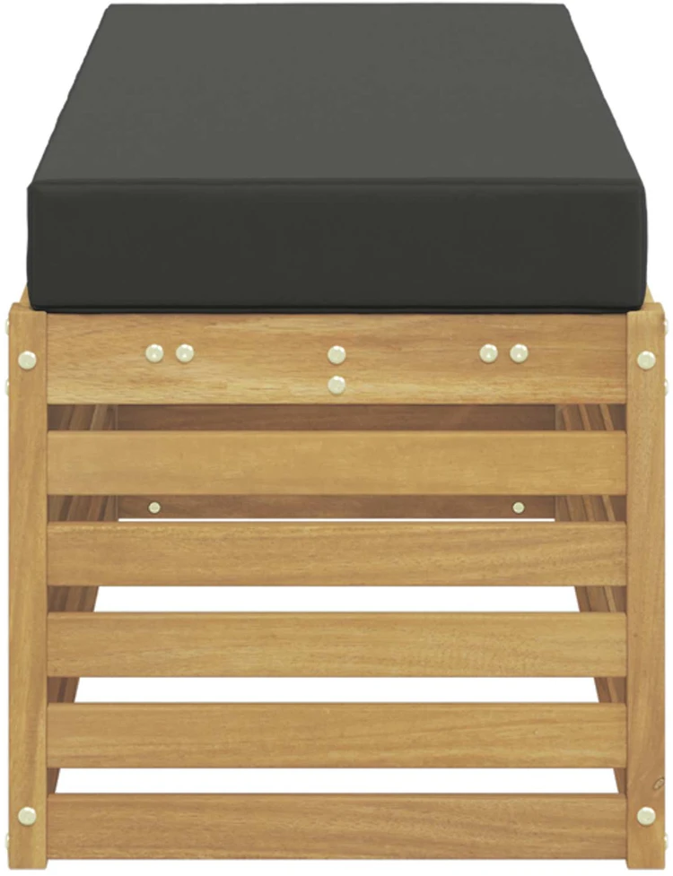 Lauko sofos komplektas Balta ir antracito 115 x 43 x 45 cm