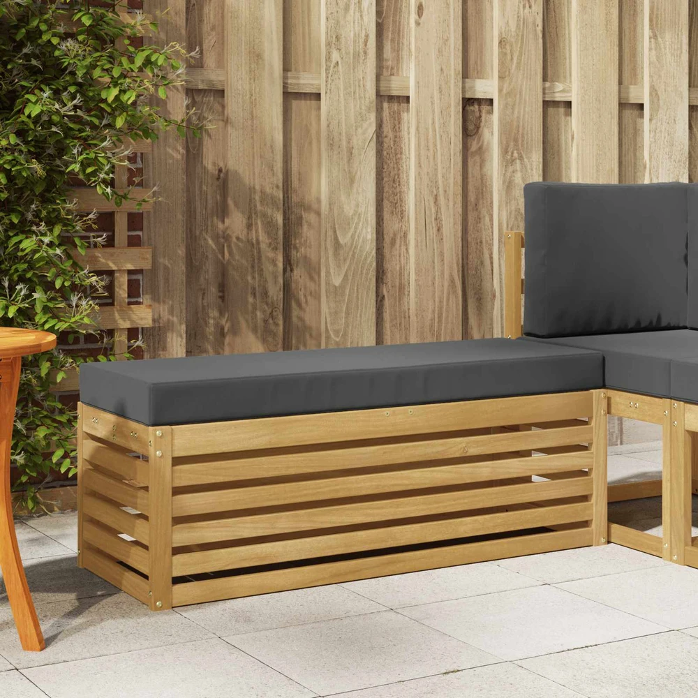 Lauko sofos komplektas Balta ir antracito 115 x 43 x 45 cm