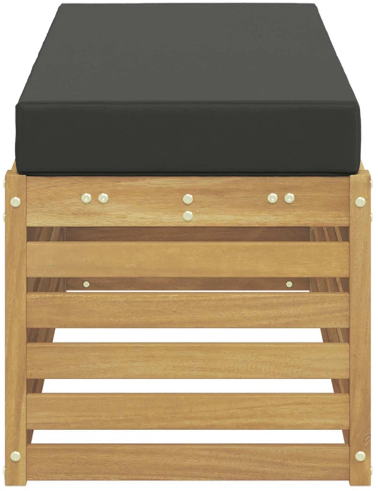 Lauko sofos komplektas Balta ir antracito 115 x 43 x 45 cm