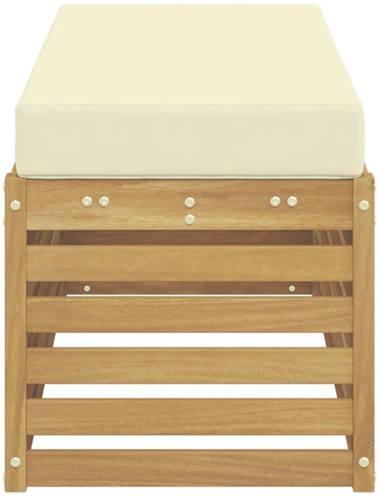 Lauko sofos komplektas Balta ir kreminė 115 x 43 x 45 cm