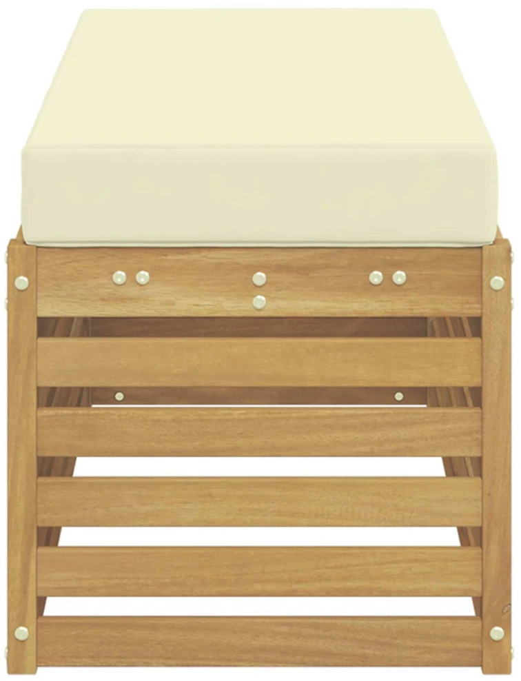 Lauko sofos komplektas Balta ir kreminė 115 x 43 x 45 cm