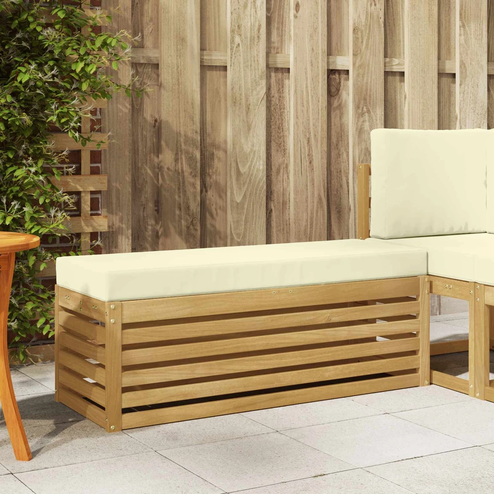 Lauko sofos komplektas Balta ir kreminė 115 x 43 x 45 cm