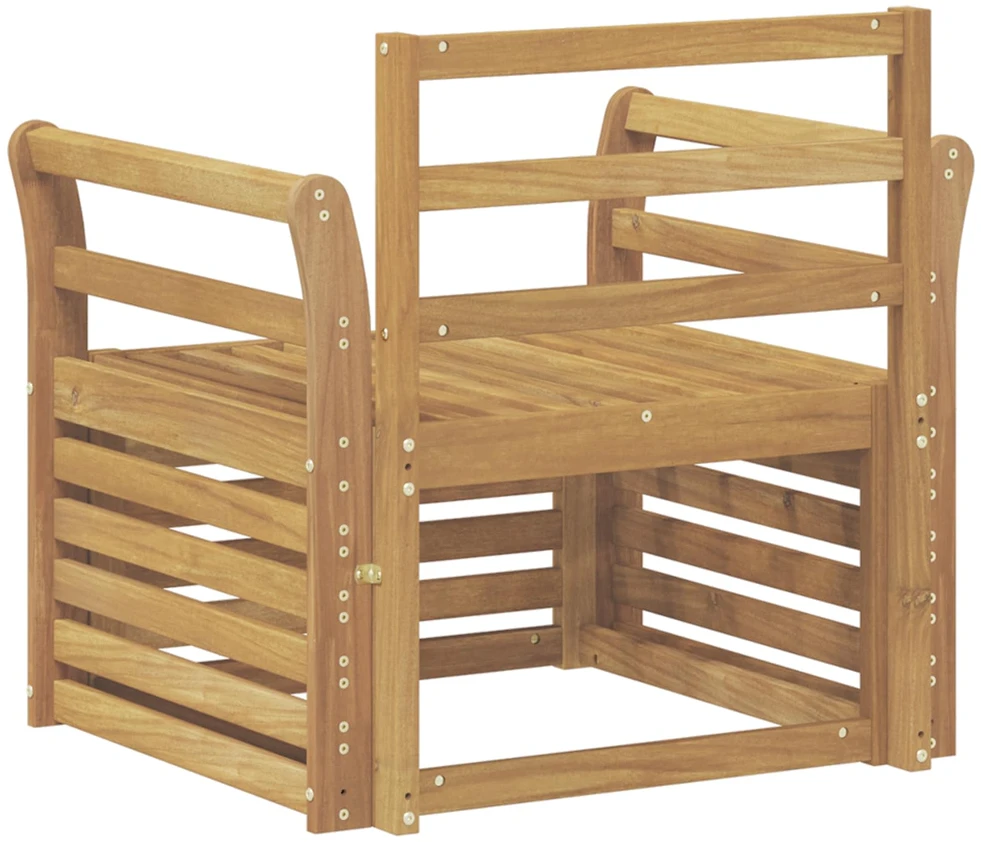 Lauko sofos komplektas Kietos akacijos mediena Balta