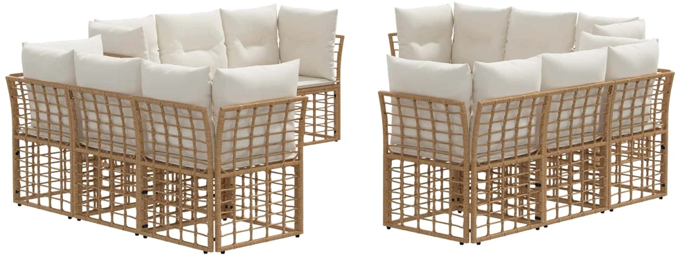 Lauko sofos komplektas Natūrali Poliesteris