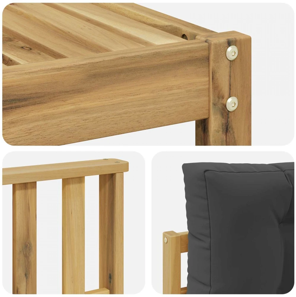 Lauko sofos komplektas 11 vnt. Balta ir antracito