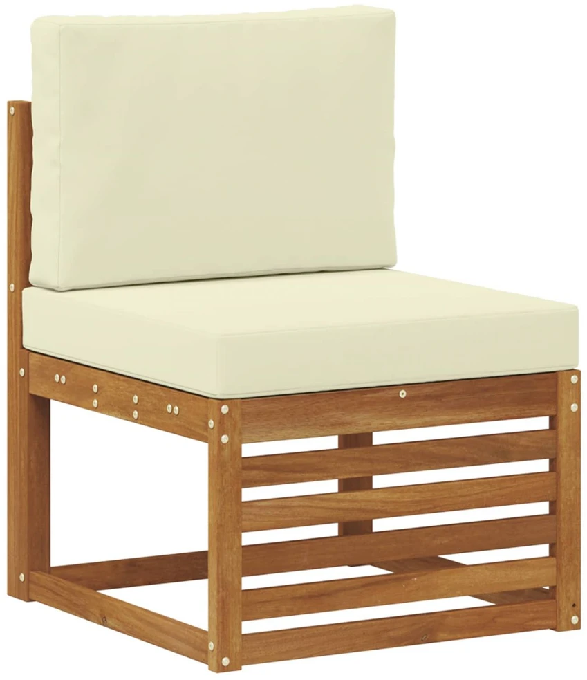 Lauko sofos komplektas 4 vnt. Natūralus ir grietinėlė