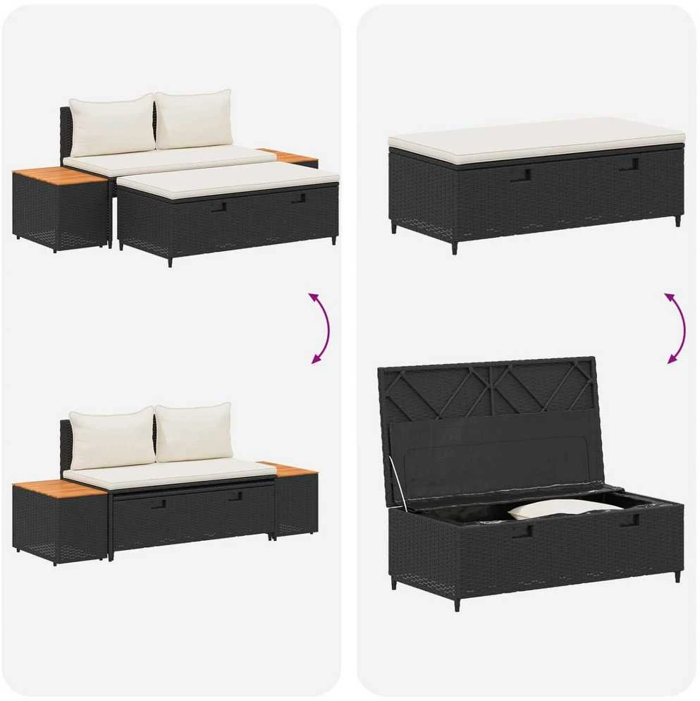 Lauko sofos komplektas 4 -Seater 4 vnt. 55 x 30 x 39 cm