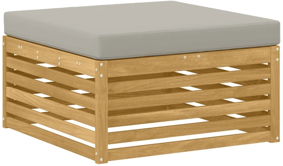 Lauko sofos komplektas 5 vnt. Balta ir šviesiai pilka