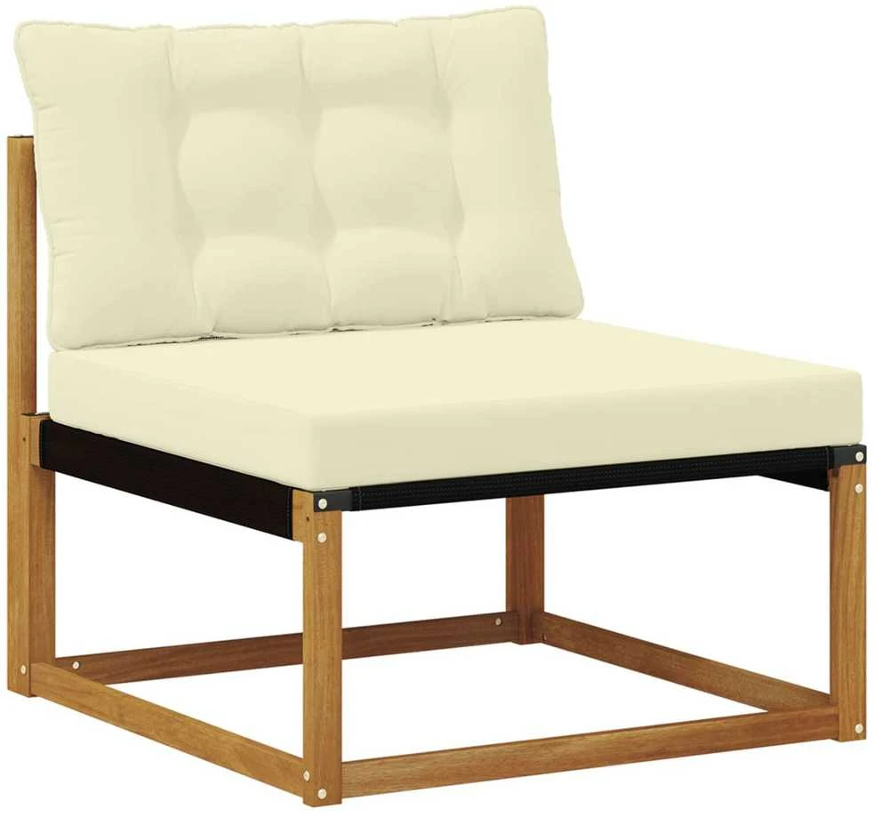 Lauko sofos komplektas 5 vnt. Natūralus ir grietinėlė